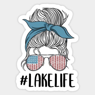 #Lakelife Mom Women Funny Lake Life Sticker